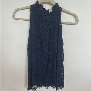 Elegant Navy Lace Top by Sugar + Lips